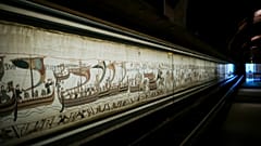 ΑΡΧΕΙΟ - Φωτογραφία της 18ης Σεπτεμβρίου 2019 με την ταπισερί της Μπαγιέ του 11ου αιώνα, που απεικονίζει τη νορμανδική κατάκτηση της Αγγλίας, στη Μπαγιέ στη Γαλλία.
