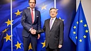Climate Action European Commissioner Wopke Hoekstra received Liu Zhenmin, Chinese Special Envoy for Climate Change., 22 May 2025.