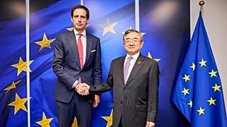 Climate Action European Commissioner Wopke Hoekstra received Liu Zhenmin, Chinese Special Envoy for Climate Change., 22 May 2025.