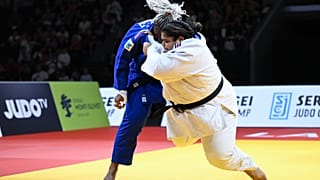 The final of the +78kg category was an all French affair. Lea FONTAINE against Romane DICKO