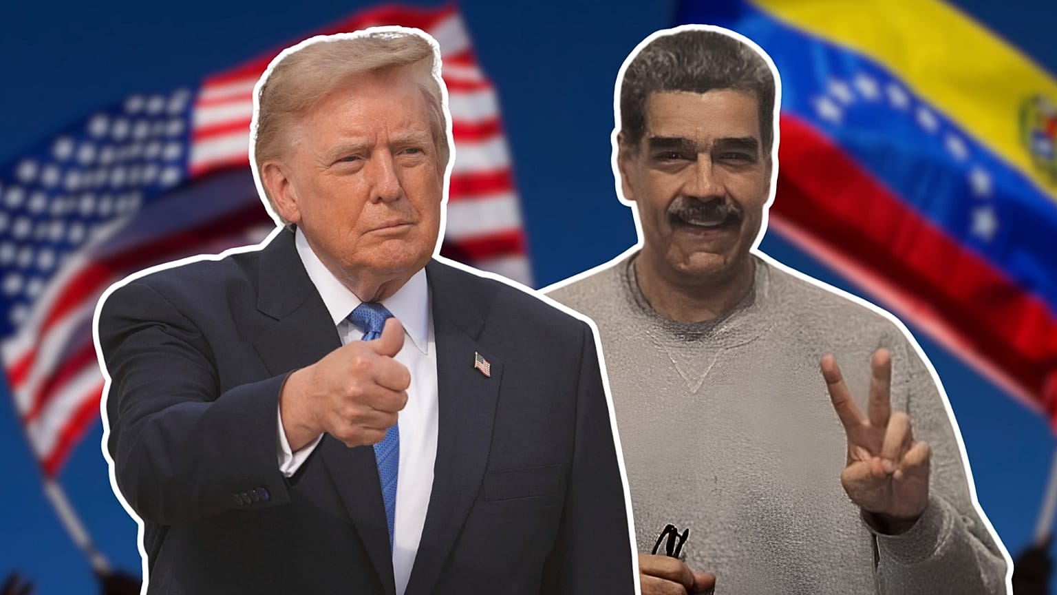 Fotomontaje de Donald Trump y Nicolás Maduro.