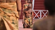 Members of the University of Ghana School of Performing Arts reenact the slave trade at Christiansborg Castle in Accra, 19 June, 2026