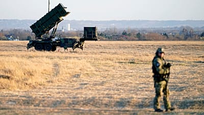 FILE - Patriot missiles at the Rzeszow-Jasionka Airport in Jasionka, Poland, 25 March 2026.