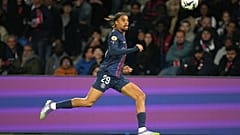 Bradley Barcola, lors du match de Ligue 1 opposant le Paris Saint-Germain à Auxerre au Parc des Princes à Paris, samedi 27 septembre 2025.