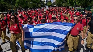 Από τη διαδήλωση των εποχικών πυροσβεστών, 31 Αυγούστου 2026