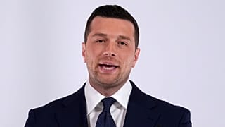 Jordan Bardella, président du parti d'extrême droite Rassemblement national, le 12 janvier 2026 à Paris.