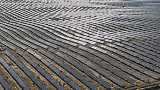 Solar panels operate at Dalad Banner Photovoltaic Top Runner Base in northern China's Inner Mongolia province, 12 June, 2026