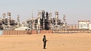 An Algerian soldier stands guard at the gas plant in Ain Amenas, 31 January, 2013