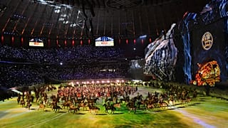 A view of the opening ceremony of the World Nomad Games, in Bishkek, Kyrgyzstan