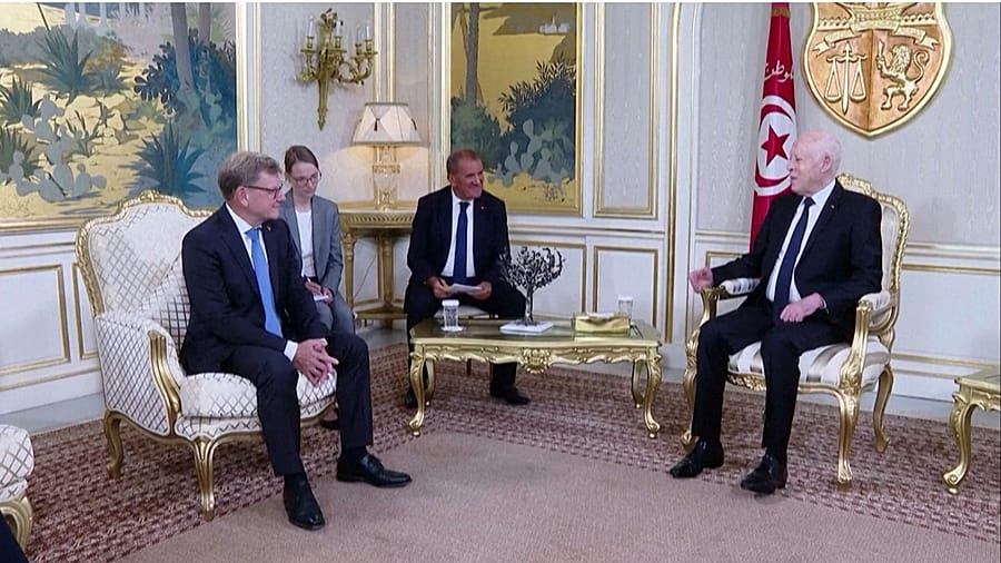 Tunisia's President Saied hosts German FM, calls for 'balance' in EU ties; nations sign nearly €100M in financing agreements