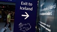 People in transit at Keflavik airport