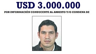 Cártel de la oferta de recompensa por la captura de 'El Güincho' del Departamento de Estado de EE.UU.