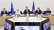 NATO Secretary-General Mark Rutte and European Commission President Ursula von der Leyen discuss Ukraine at a meeting on 13 August 2025.