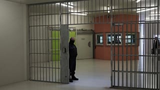 A guard stands at the Vendin-le-Vieil prison, northern France, Wednesday May 14, 2025. 
