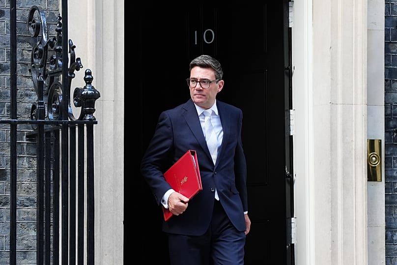 Britain's Prime Minister Andy Burnham leaves 10 Downing Street in London, 1 September, 2026