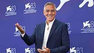 Actor George Clooney practices to accept his lifetime achievement award at the 83rd Venice Film Festival, Italy, 2 September 2026