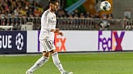 Raúl Asencio, durante un partido con el Real Madrid