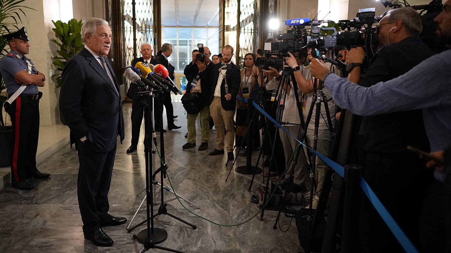 Włoski minister spraw zagranicznych Antonio Tajani, 29 lipca 2026