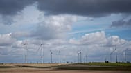 Wind turbines operate near Aschersleben, Germany, Tuesday, Sept. 1, 2026. 