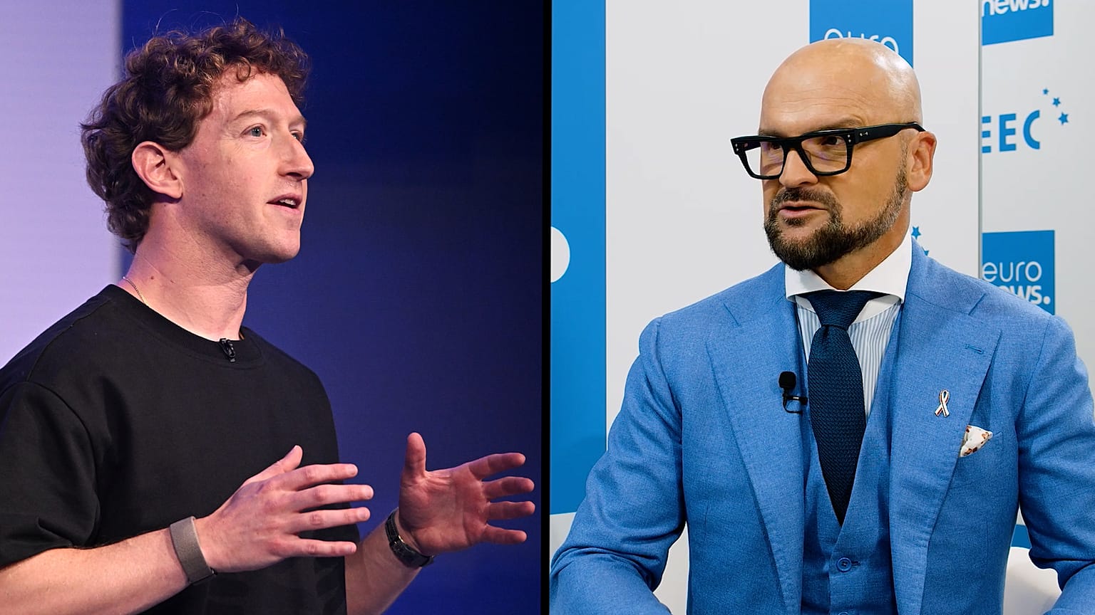 Meta CEO Mark Zuckerberg oraz Rafał Brzoska CEO of InPost S.A.