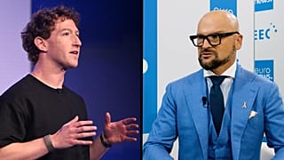 Meta CEO Mark Zuckerberg oraz Rafał Brzoska CEO of InPost S.A.
