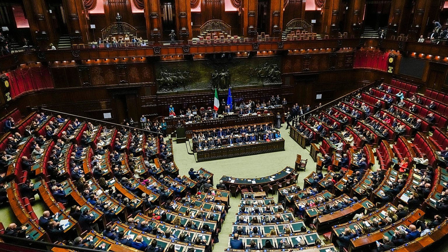 A view of the Italian parliament in Rome, 25 October, 2022
