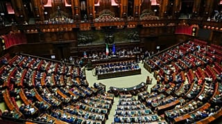 A view of the Italian parliament in Rome, 25 October, 2022
