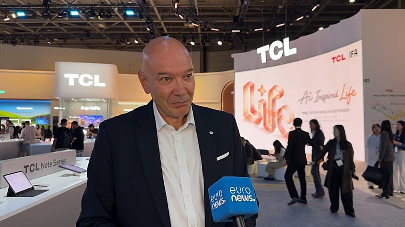 Stefan Streit, Chief Marketing Officer at TCL Europe, speaks to Euronews at IFA 2026 in Berlin