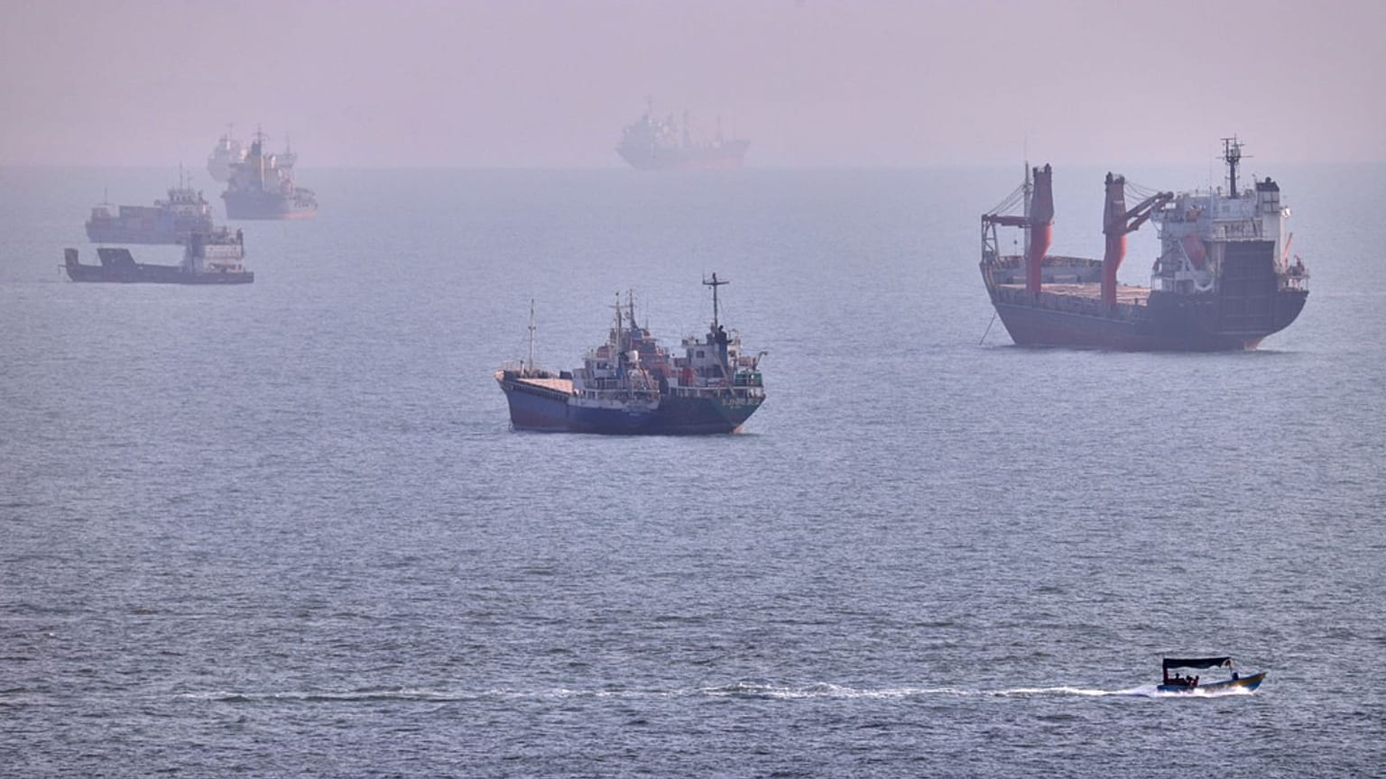 the Strait of Hormuz off Bandar Abbas, Iran