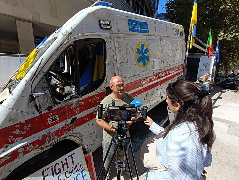 Roman Grymalyuk, presidente de la asociación Oranta en una entrevista con 'Euronews'.