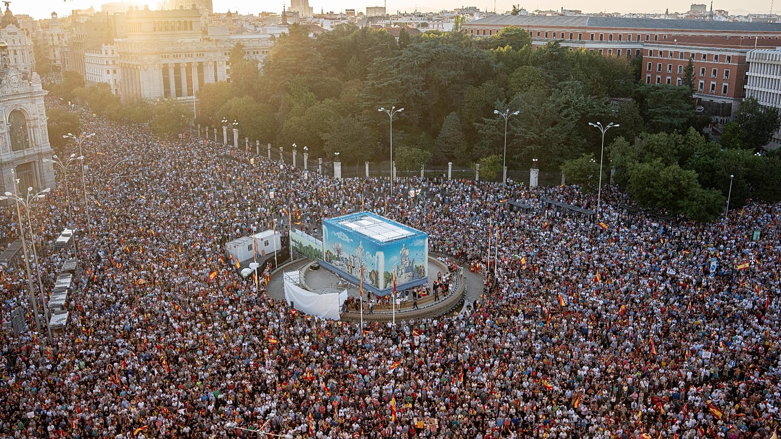 Protesters gather in support of Ceuta to mark the city's anniversary in Madrid, Spain, Wednesday, Sept. 2, 2026