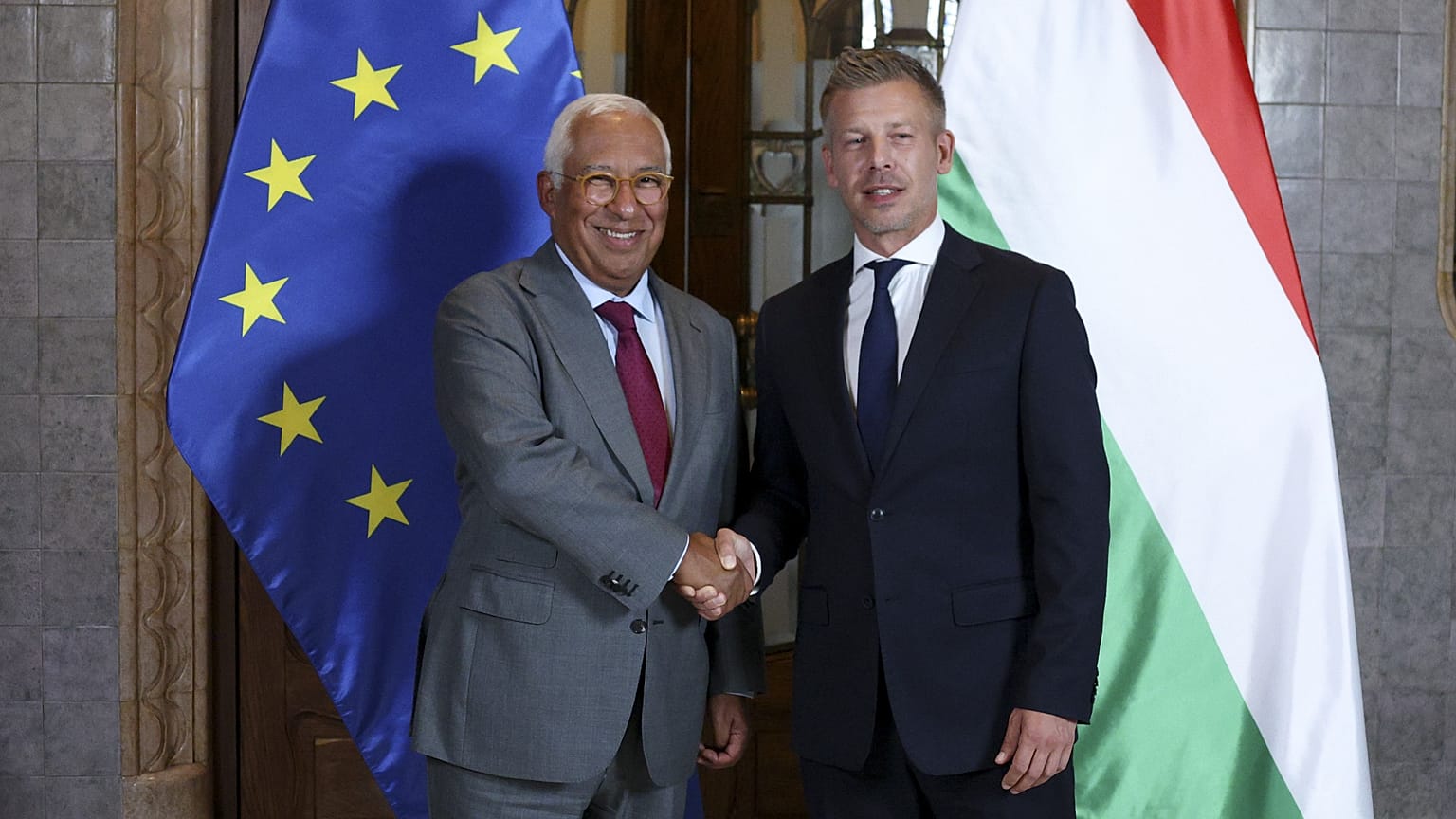 António Costa és Magyar Péter Budapesten