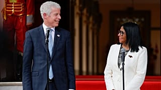 US Energy Secretary Chris Wright and Venezuelan acting President Delcy Rodriguez give a news conference after signing an oil deal in Caracas, Venezuela, Wednesday, Sep 2, 2026