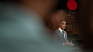 Spanish Prime Minister Pedro Sánchez addresses lawmakers about the situation in Ceuta during a session of Parliament in Madrid, 3 September, 2026