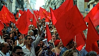 Protesto organizado pelo Partido Comunista Português (PCP)