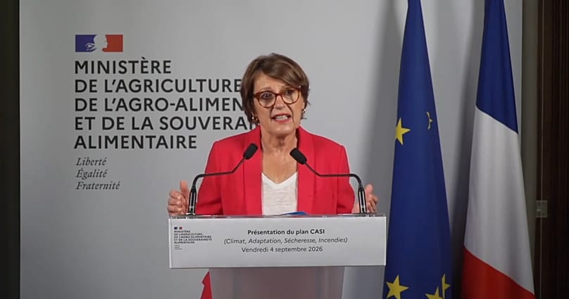 Annie Genevard la ministre de l'Agriculture le 4 septembre 2026