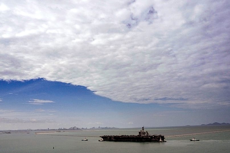 The USS Abraham Lincoln arrives at the port in Laem Chabang, 2 September, 2026