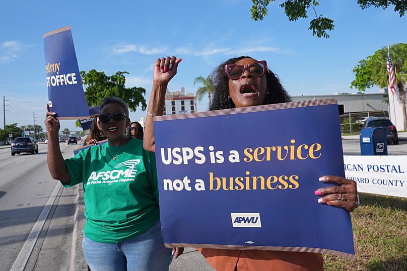 Demonstrators have campaigned against Trump's attempts to block certain mail-in ballots.