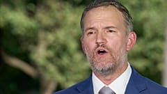 U.S. Trade Representative Jamieson Greer does a television interview outside the White House in Washington, Wednesday, Aug. 26, 2026. 