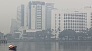 Kuching riverside in the city centre is shrouded in thick haze in Kuching, 4 September, 2026