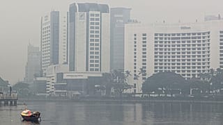 Kuching riverside in the city centre is shrouded in thick haze in Kuching, 4 September, 2026
