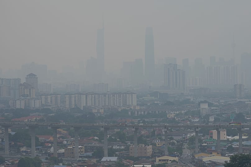 The skyline is blanketed in haze in Kuala Lumpur, 11 August, 2026