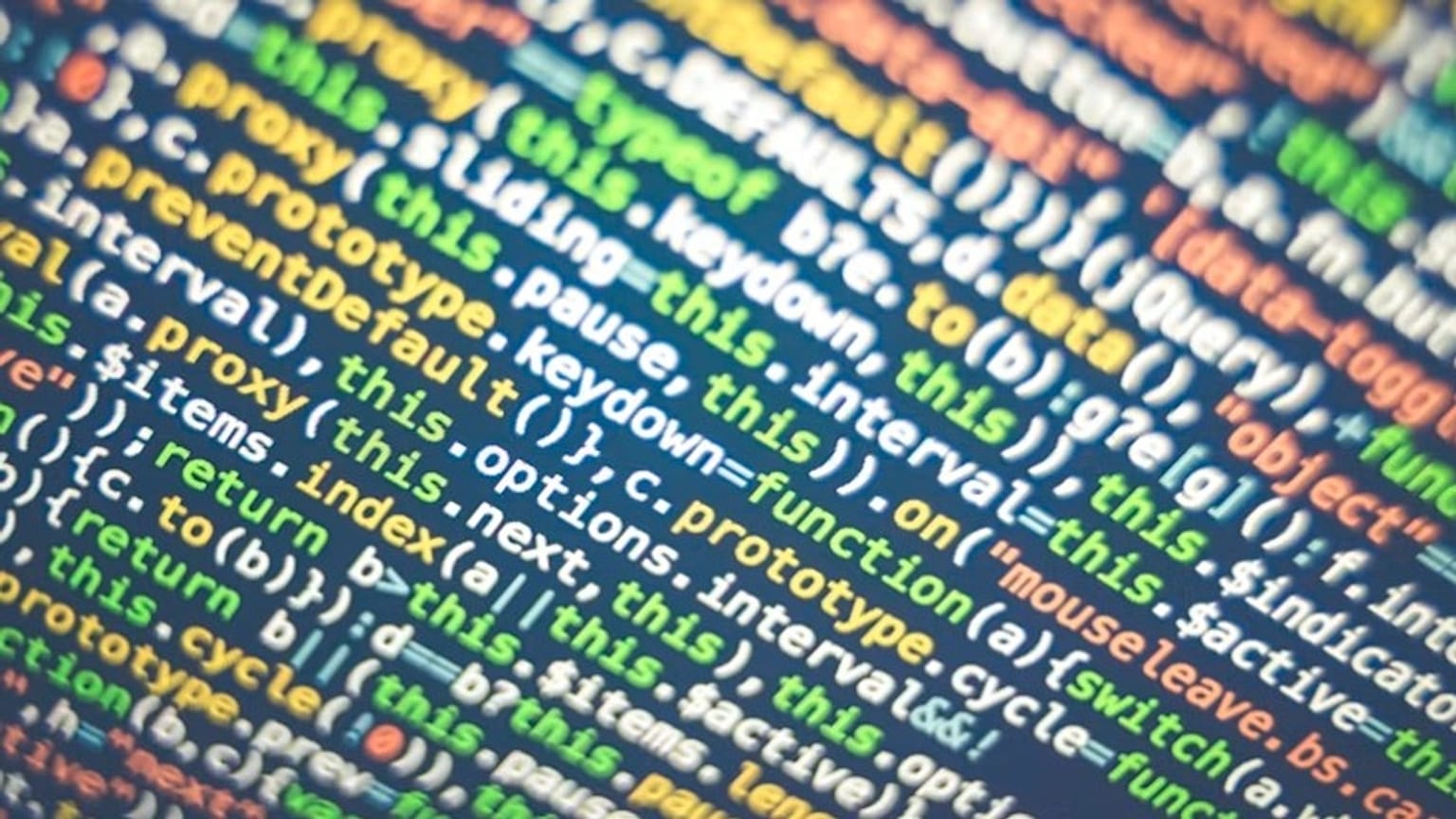 Fotografía con efecto tilt-shift de códigos HTML