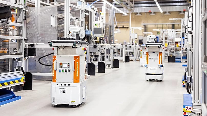 Modern production with robots at STIHL in Waiblingen