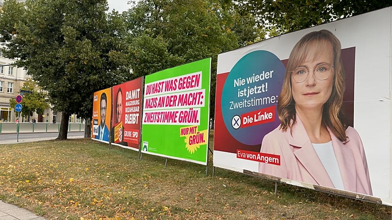 Wahlplakate in Magdeburg, Sachsen-Anhalt am 04.09.2026