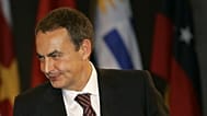 El presidente del Gobierno español, José Luis Rodríguez Zapatero, en la sede de las Naciones Unidas en Santiago, el 8 de noviembre de 2007.