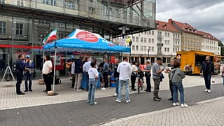 AfD-Stand, Magdeburg, 04.09.2026