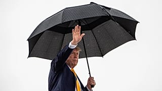 President Donald Trump waves while boarding Air Force One, Friday, Sept. 4, 2026, at Joint Base Andrews, Md.