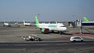 Airplanes are parked at Soekarno-Hatta International Airport in Tangerang, Indonesia, Sunday, Sept. 6, 2026.