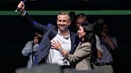 Ulrich Siegmund świętuje wraz z żoną Julią na imprezie wyborczej partii AfD po wyborach w Saksonii-Anhalt, 6 września 2026 r. 